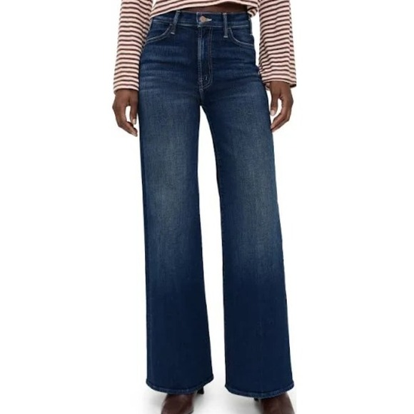 MOTHER Denim - MOTHER Women's 29 Navy The Hustler Roller Sneak Bootcut Flare Denim Jeans Casual